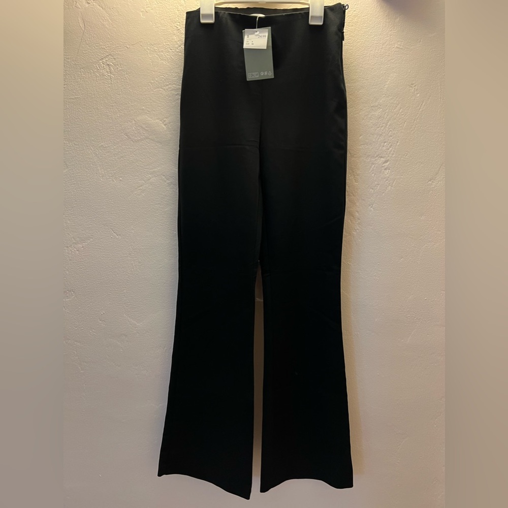 H&M flare/boot cut side zip elastic waist pant.